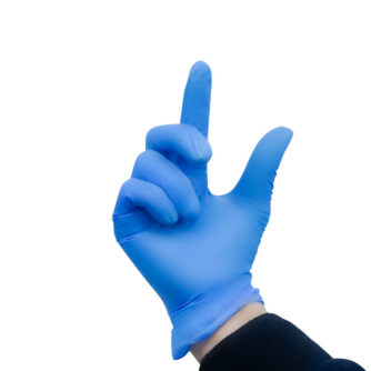 disposable nitrile examination gloves